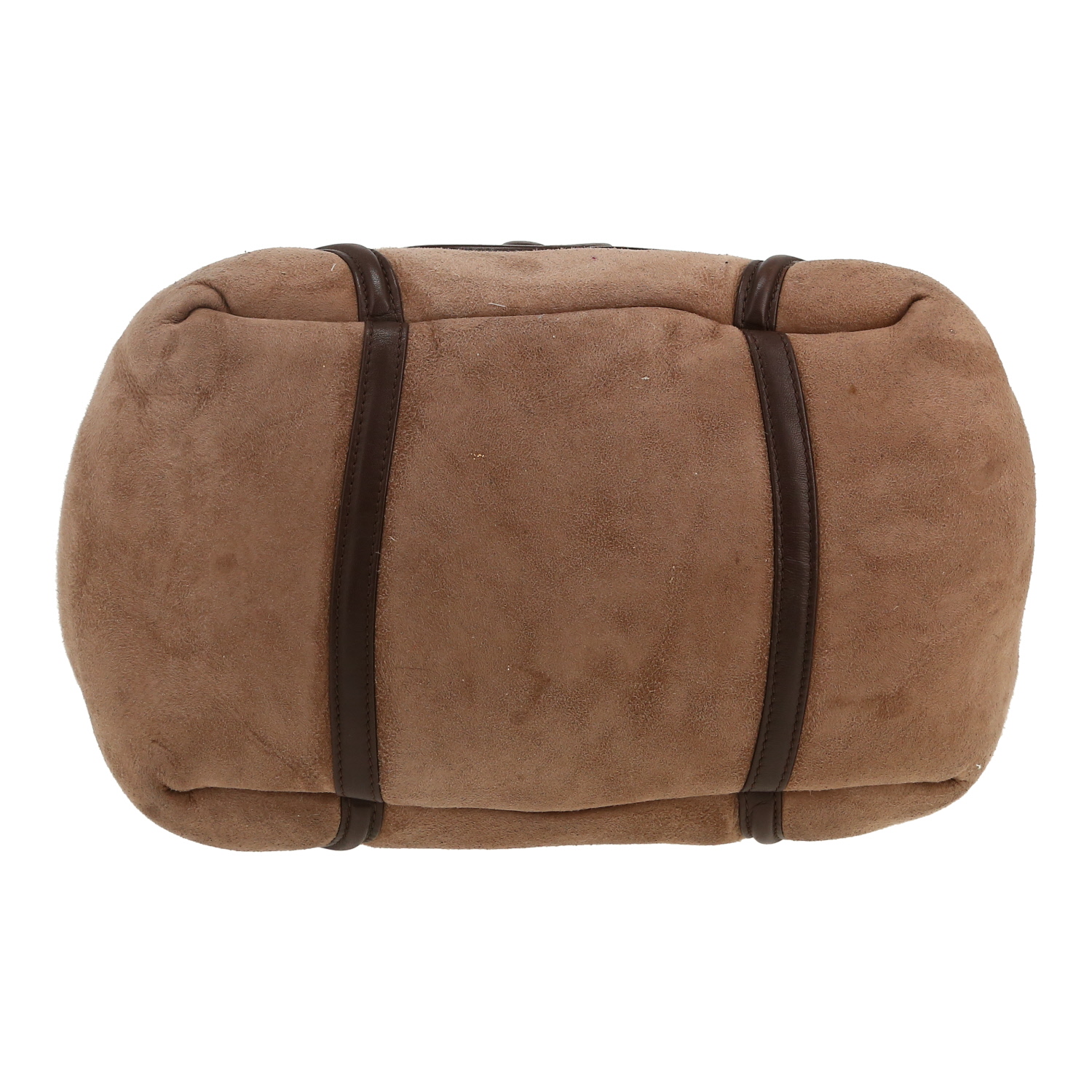 Chanel handbag in brown skin-out fur and brown leather - Detail D1