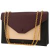 Bolso de mano Celine  Pocket en cuero negro color burdeos y beige - 00pp thumbnail