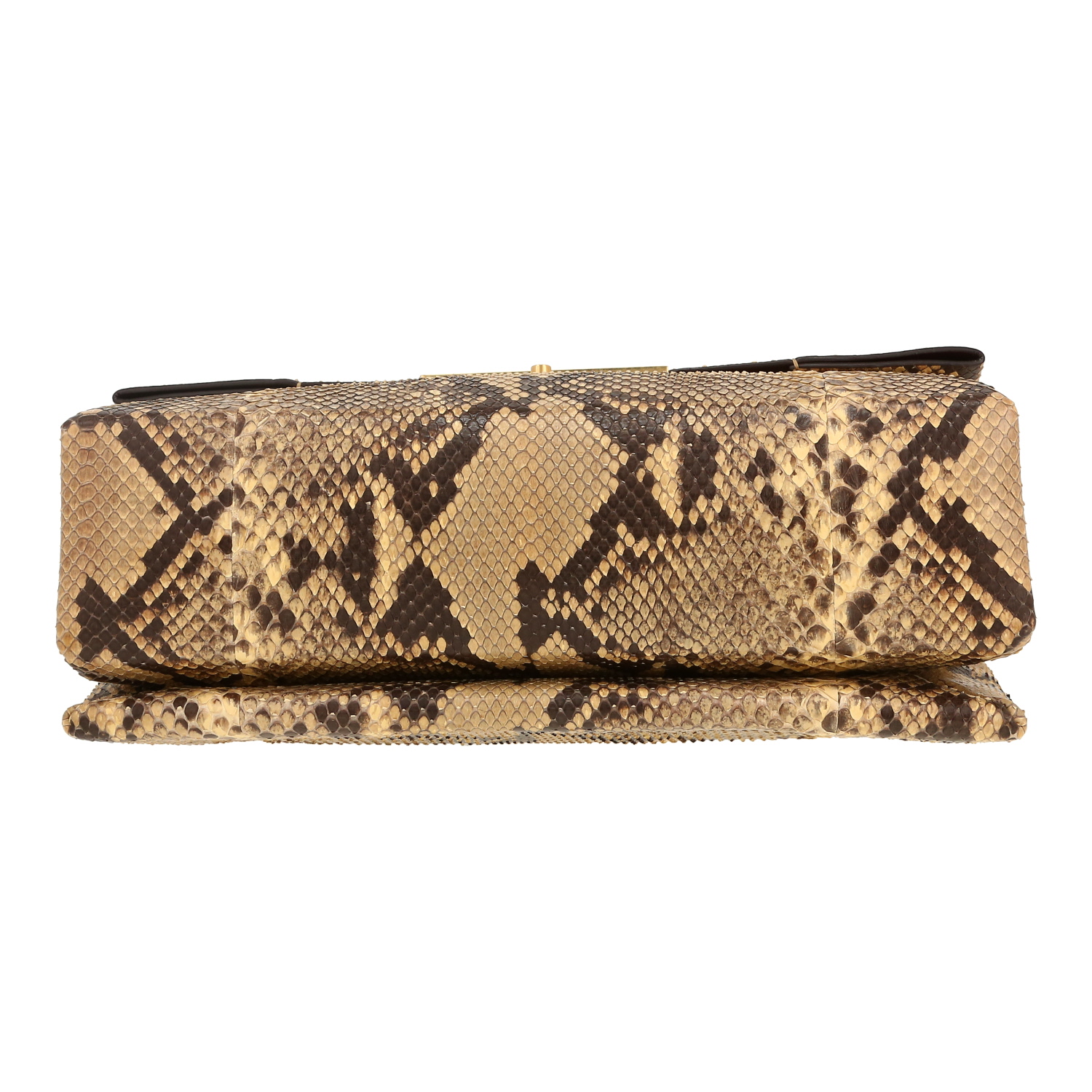 Celine Blade handbag in beige python - Detail D1