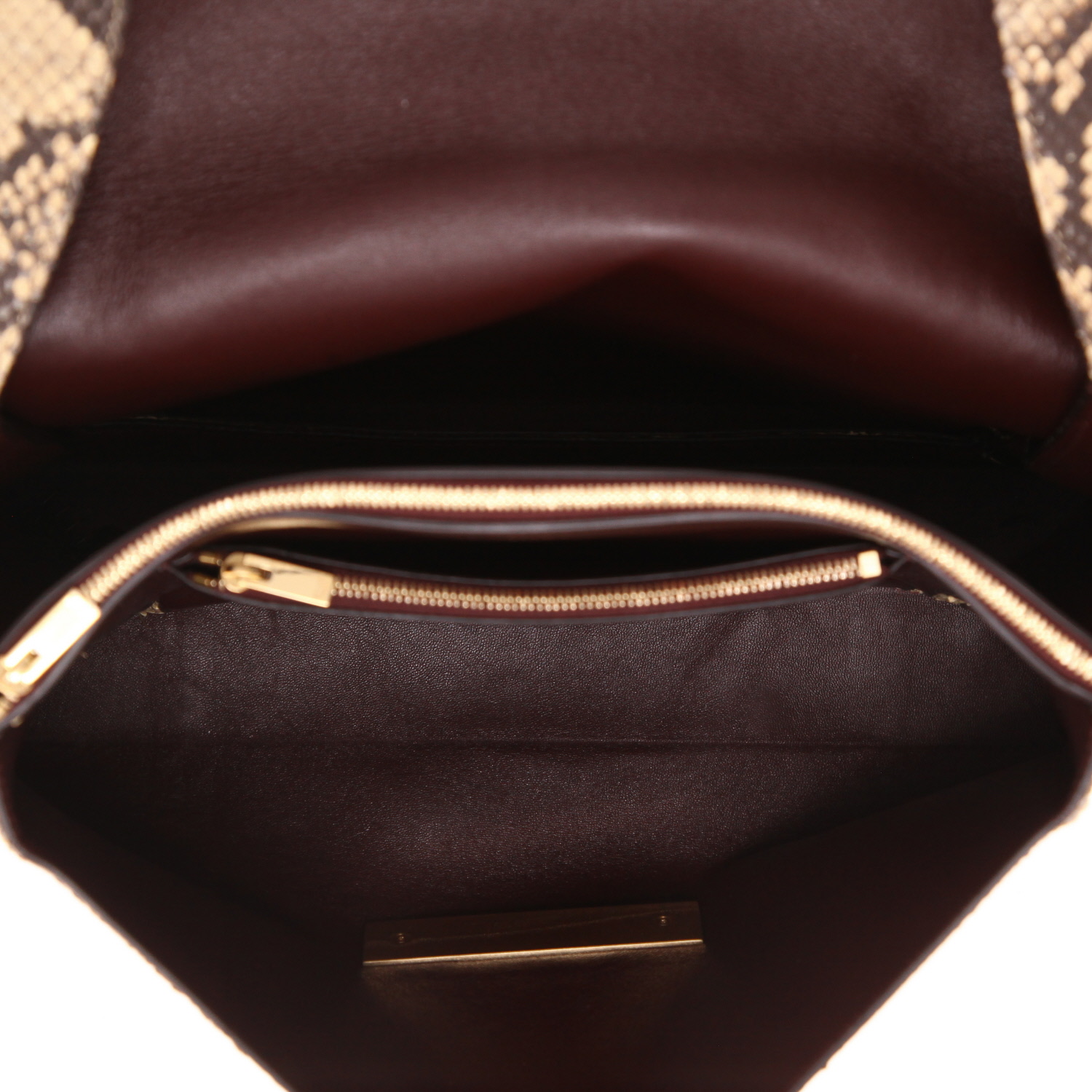 Celine Blade handbag in beige python - Detail D3