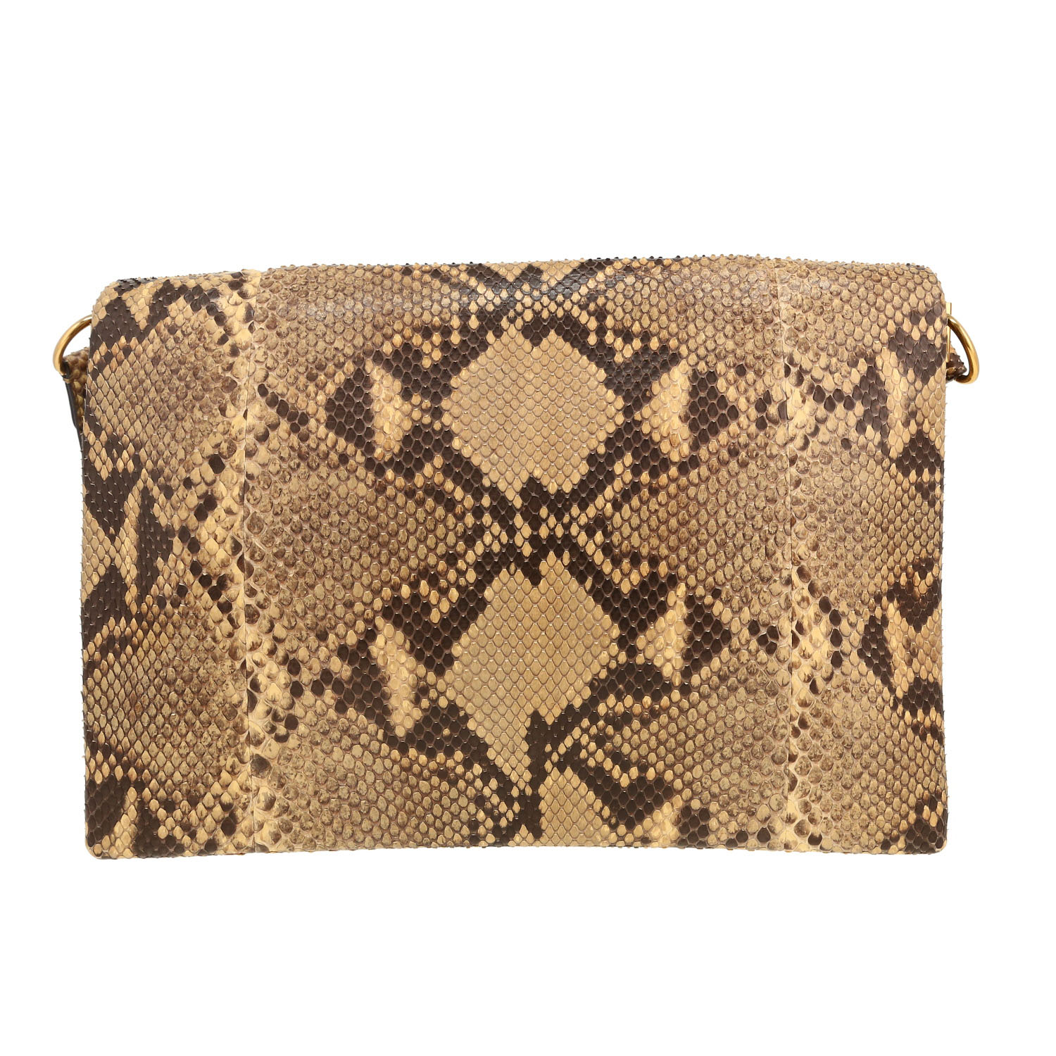 Celine Blade handbag in beige python - Detail D4