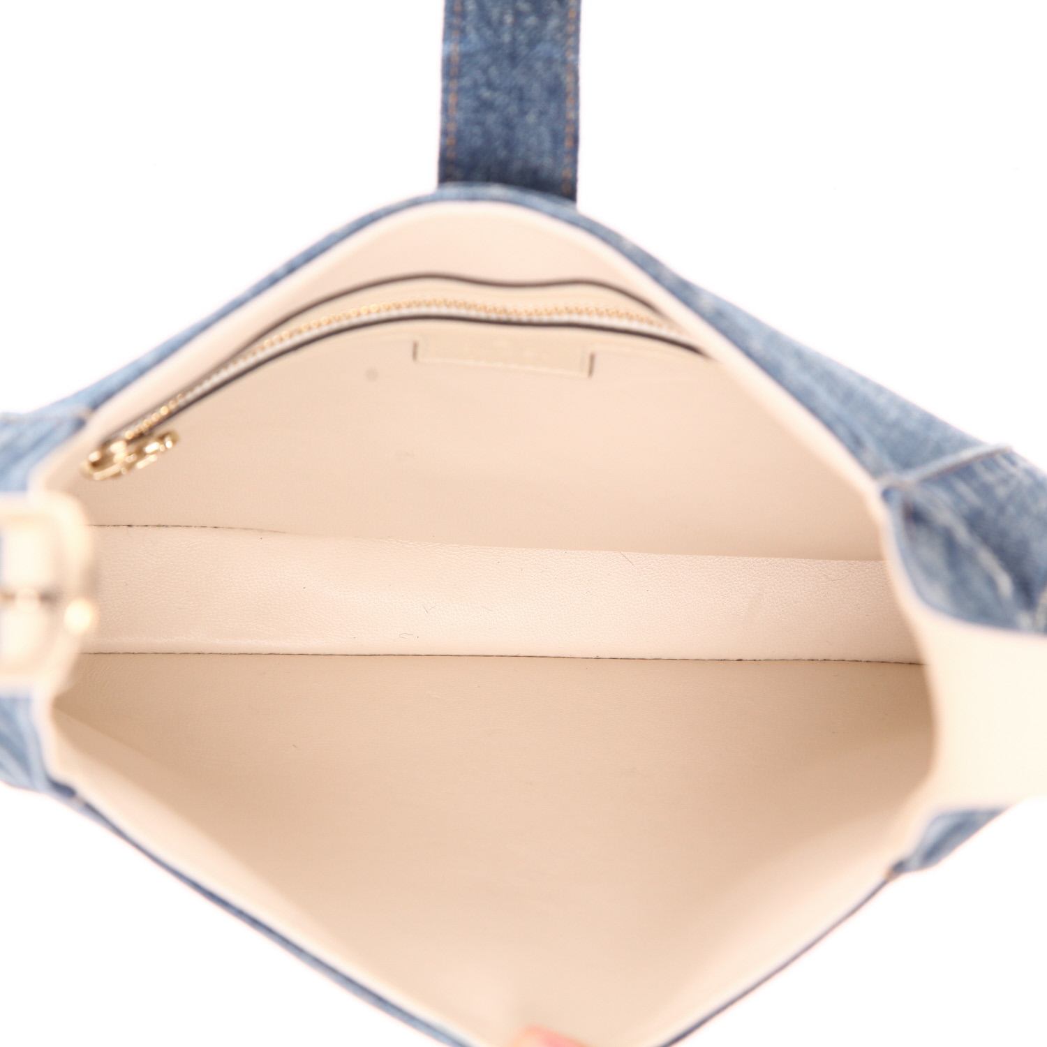 Sac bandoulière Gucci  Jackie en toile denim bleue - Detail D3