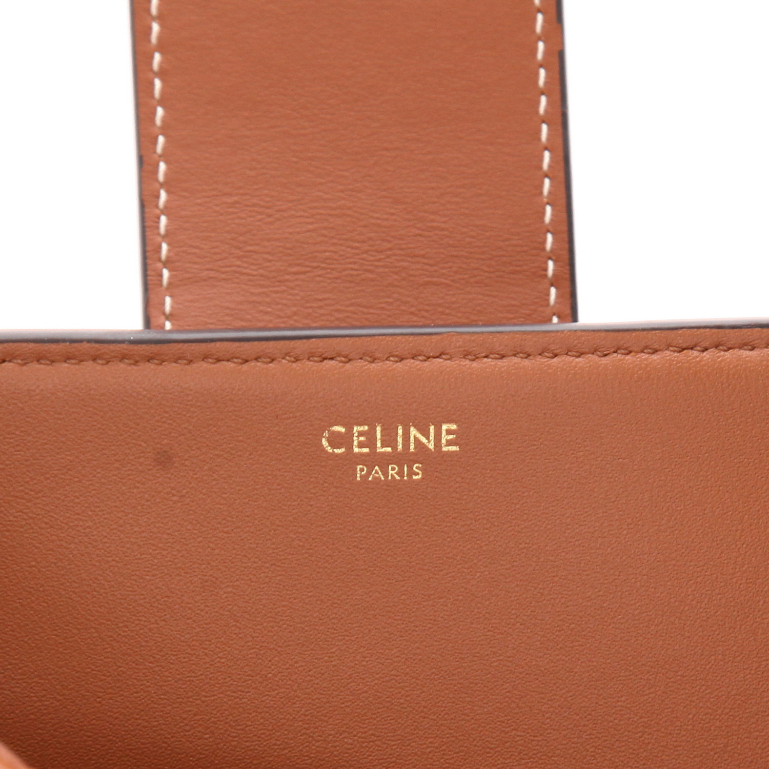 Sac à main Celine  Louise en cuir marron - Detail D2