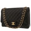 Chanel  Timeless Maxi Jumbo shoulder bag  in black quilted grained leather - 00pp thumbnail