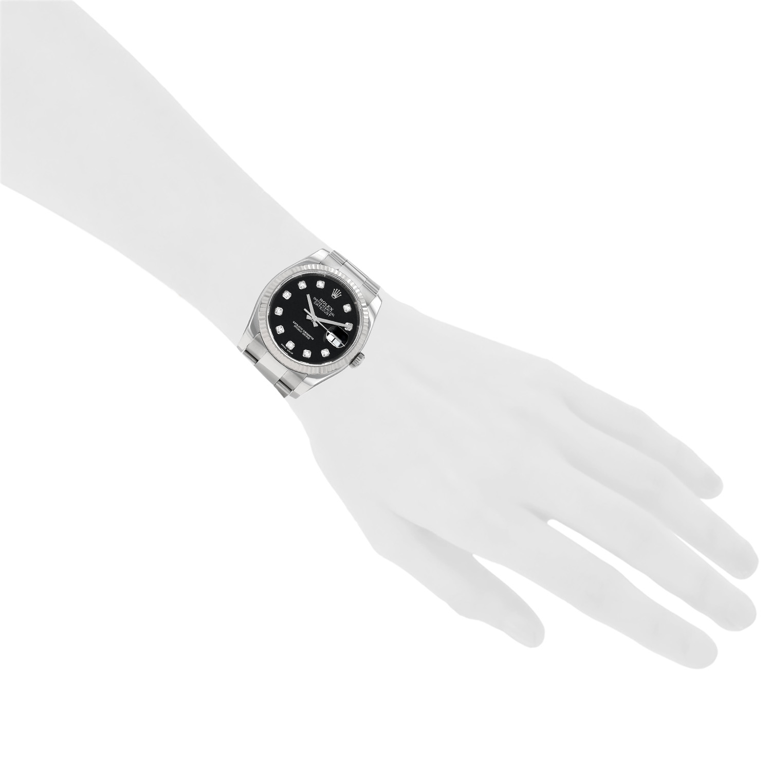 Rolex Datejust  in gold and stainless steel Ref: Rolex - 116234  Circa 2010 - Detail D1