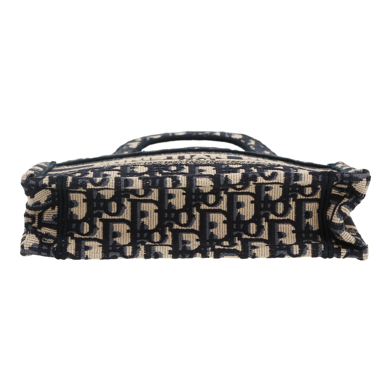 Shopping bag Dior Book Tote mini in tessuto a monogramma Oblique blu e beige - Detail D1