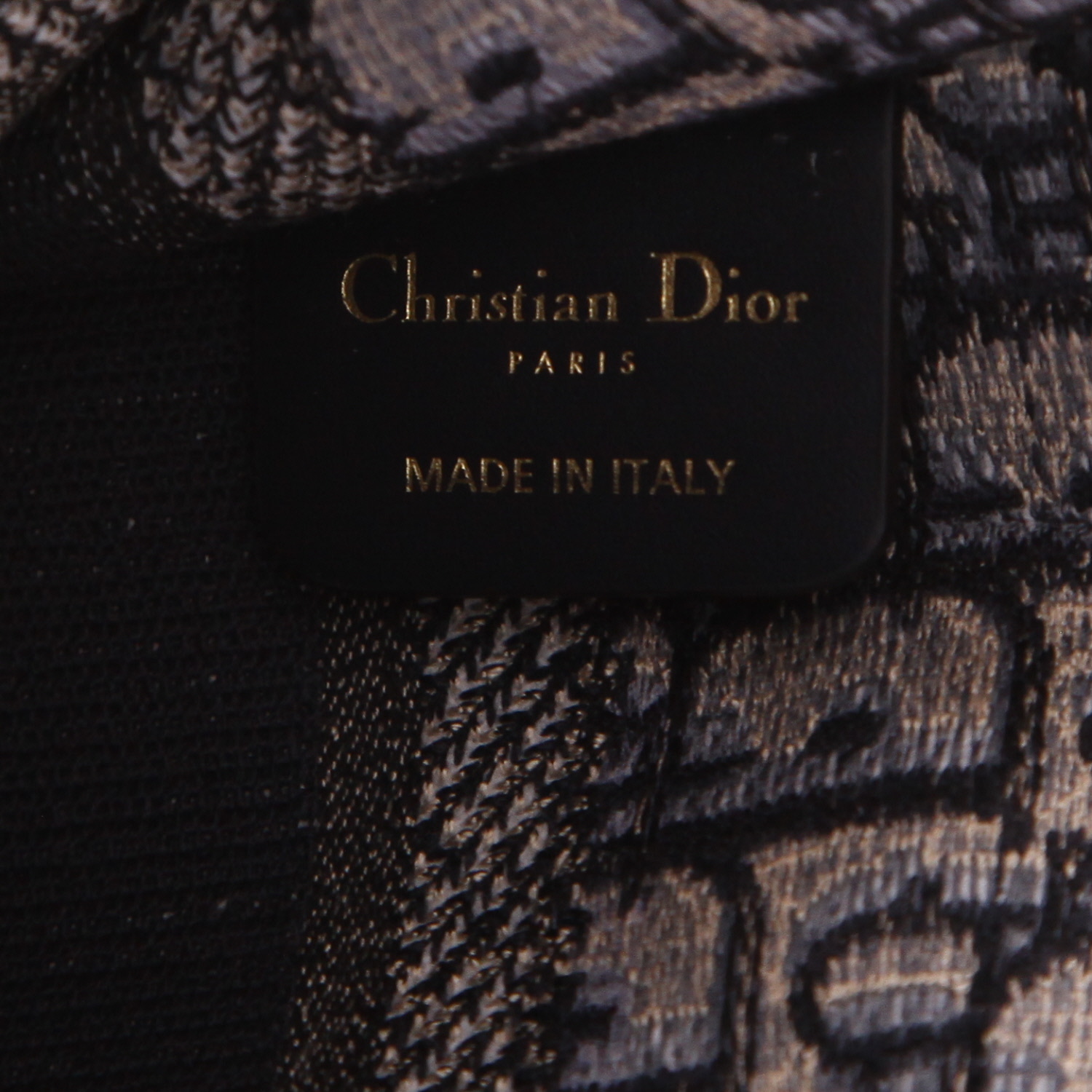 Bolso Cabás Dior  Book Tote mini  en lona Monogram Oblique azul y beige - Detail D2