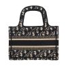 Dior  Book Tote mini  shopping bag  in blue and beige monogram canvas Oblique - Detail D4 thumbnail