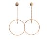 Paire de boucles d'oreilles Hermès Ex Libris en or rose et diamants - 360 thumbnail