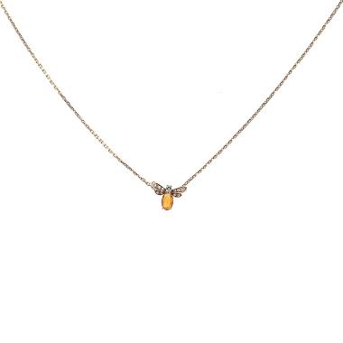 Collier Chaumet Attrape Moi Si Tu M'Aimes en or jaune, diamants et citrine