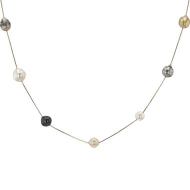 Collier Tasaki  en or jaune et perles de culture baroques