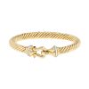 Bracciale David Yurman Cable Buckle in oro giallo, diamanti e rubini - 00pp thumbnail