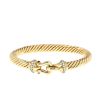 Bracciale David Yurman Cable Buckle in oro giallo, diamanti e rubini - 360 thumbnail