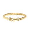 Brazalete David Yurman Cable Buckle de oro amarillo, diamantes y rubíes - 360 thumbnail