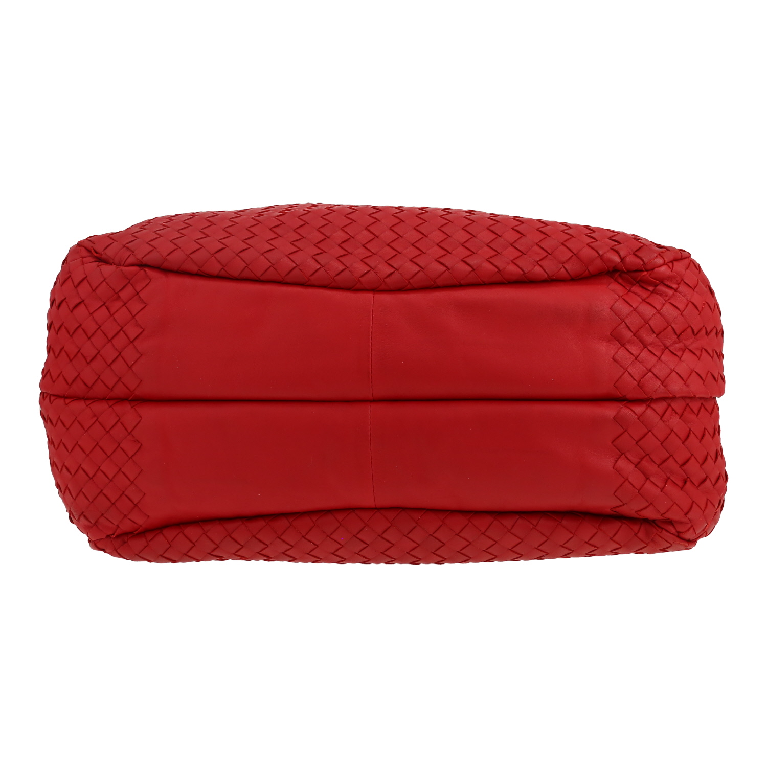 Bottega Veneta Campana handbag in red intrecciato leather - Detail D1