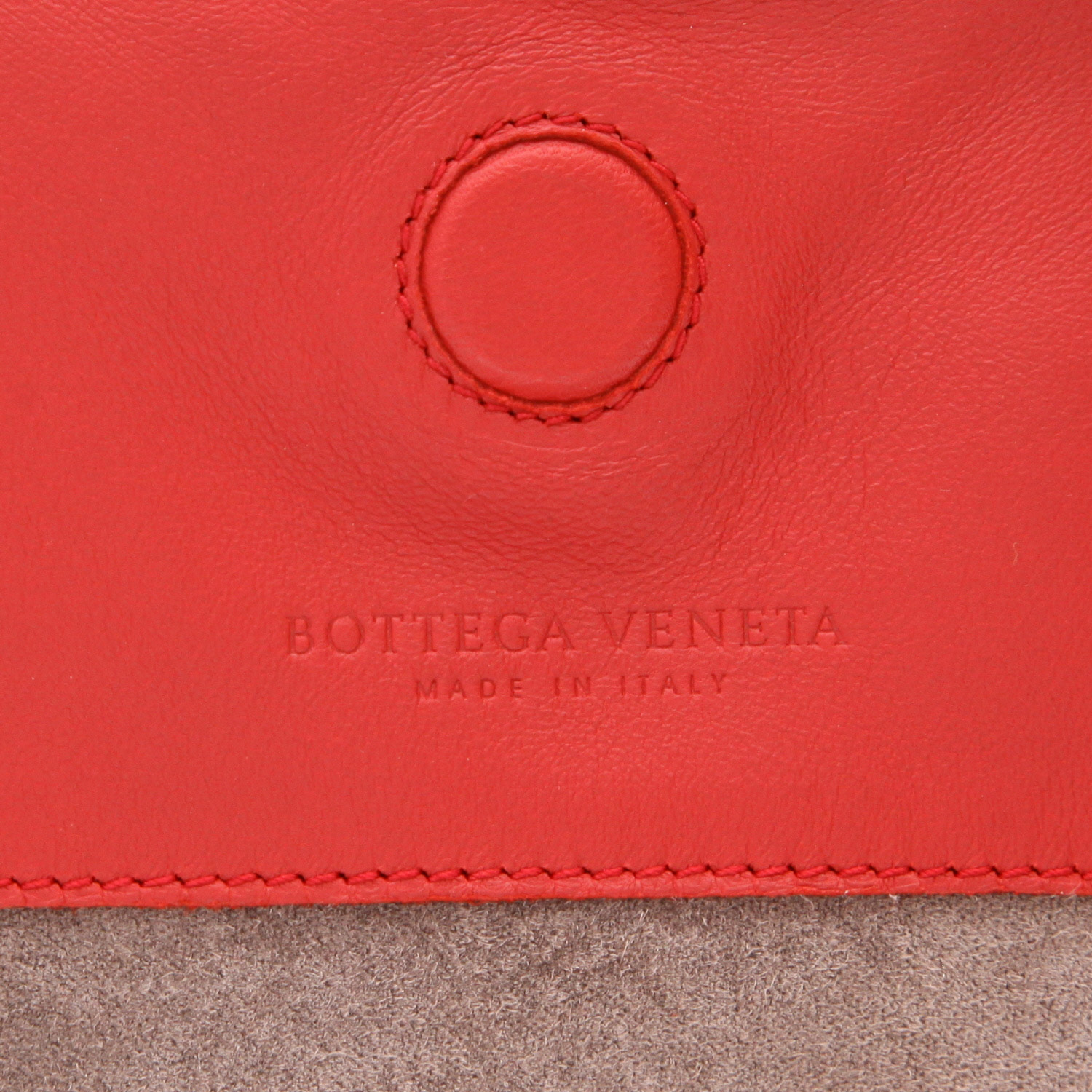 Bolso de mano Bottega Veneta  Campana en cuero intrecciato rojo - Detail D2