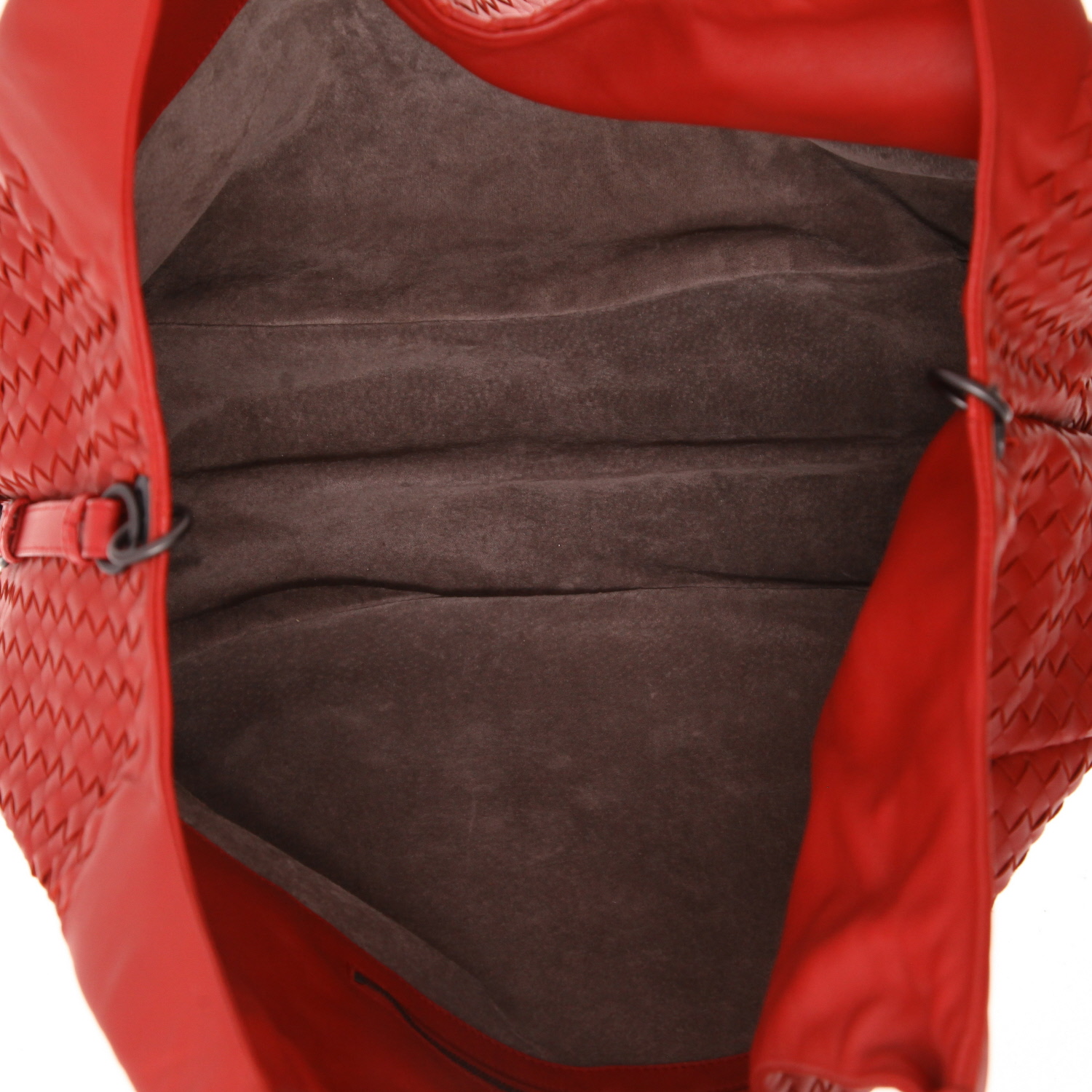 Bottega Veneta Campana handbag in red intrecciato leather - Detail D3