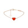 Bracelet Van Cleef 
Arpels Sweet Hearts en or rose et cornaline - 00pp thumbnail