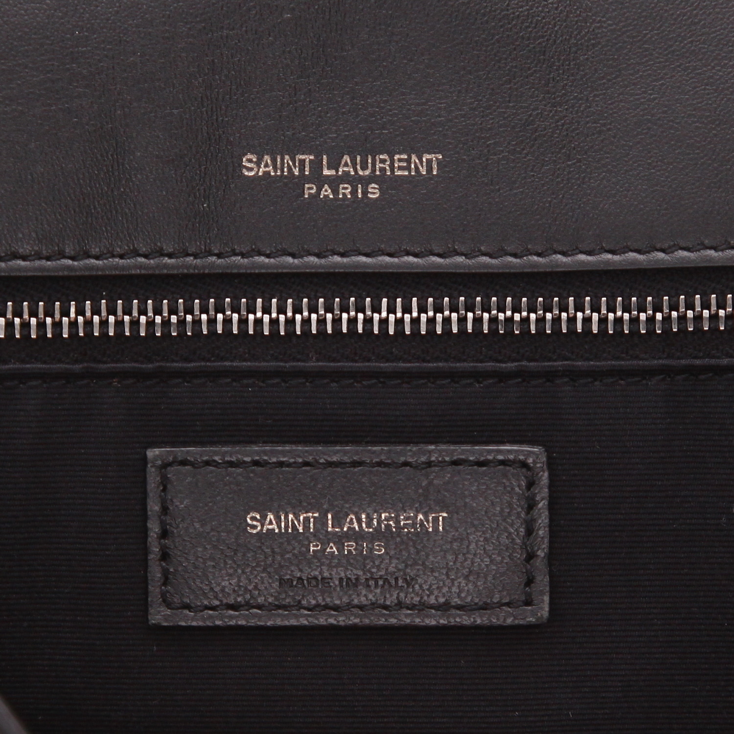 Borsa a tracolla Saint Laurent Niki modello medio in pelle verniciata nera - Detail D2