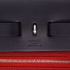 Hermès  Herbag handbag  in pink and burgundy canvas  and navy blue leather - Detail D2 thumbnail