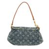 Sac à main Louis Vuitton  Pleaty en toile denim monogrammée bleue et cuir naturel - Detail D4 thumbnail