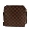 Louis Vuitton  Olav shoulder bag  in ebene damier canvas  and brown - Detail D4 thumbnail