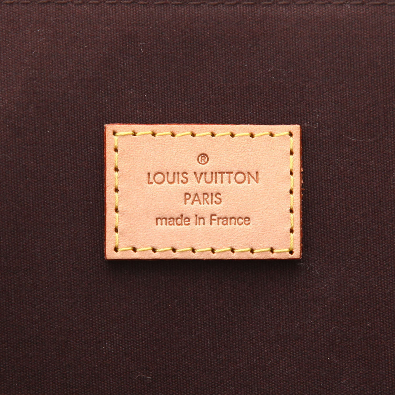 Sac à main Louis Vuitton  Alma en cuir verni monogram aubergine - Detail D2