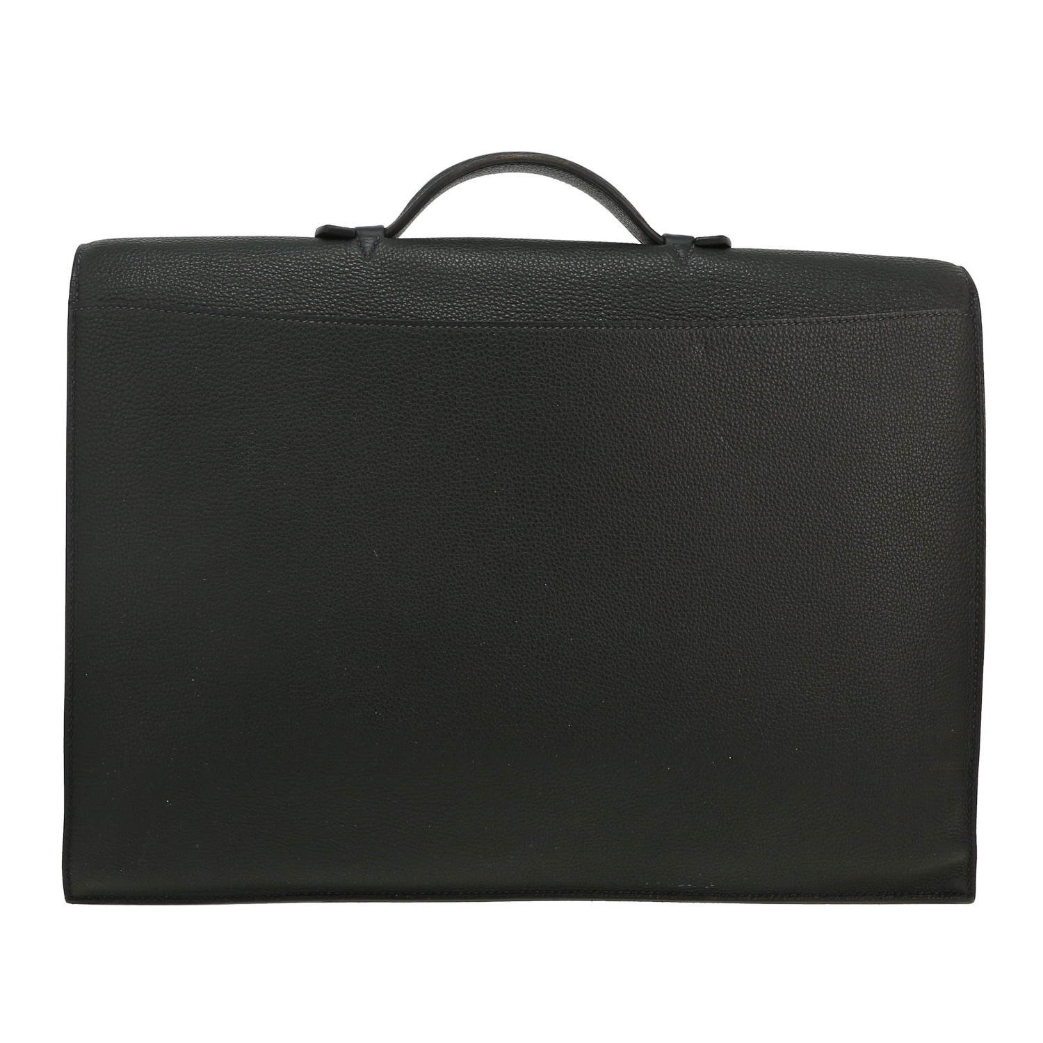 Hermès Sac à dépêches briefcase in grey océan togo leather - Detail D4
