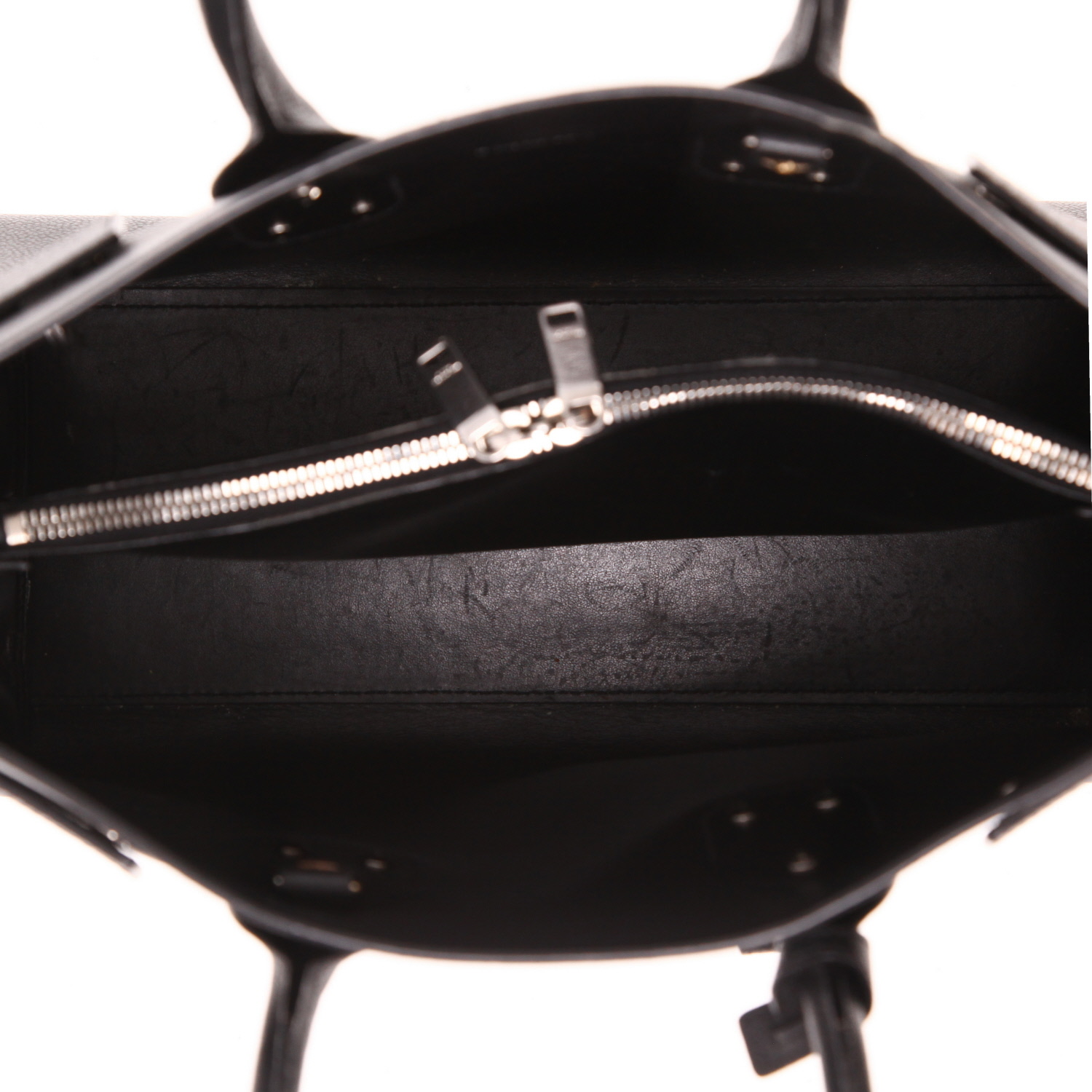 Saint Laurent  Sac de jour small shoulder bag  in black leather - Detail D3