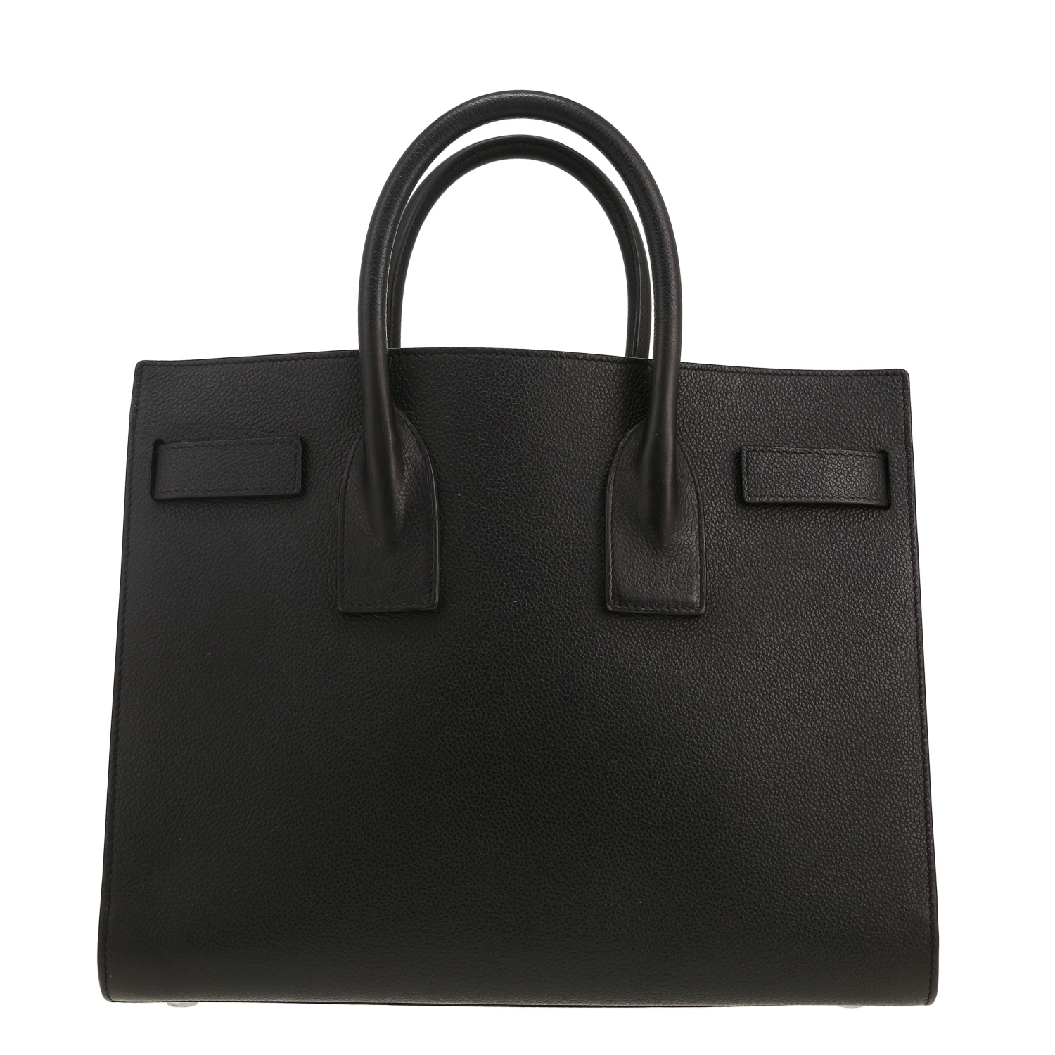 Saint Laurent  Sac de jour small shoulder bag  in black leather - Detail D4