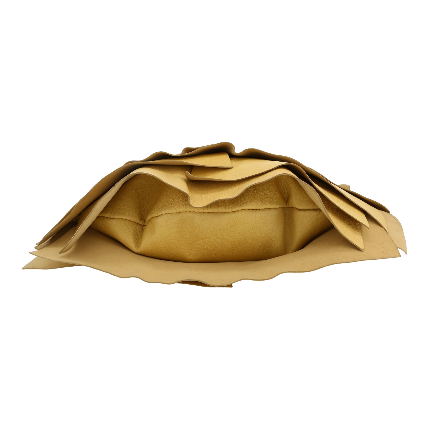 Bolso de mano Saint Laurent  Mombasa en cuero amarillo - Detail D1