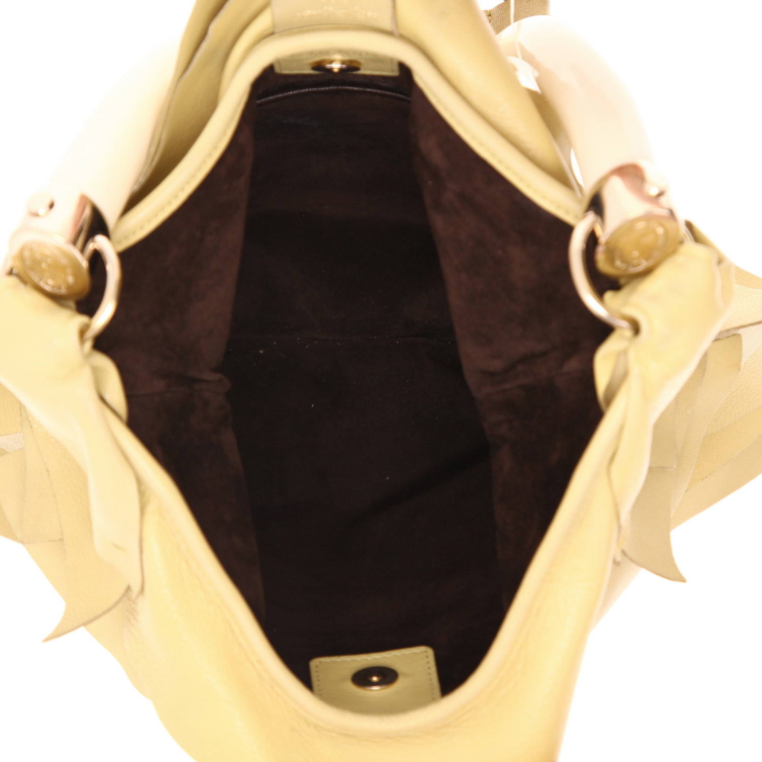 Saint Laurent  Mombasa handbag  in yellow leather - Detail D3