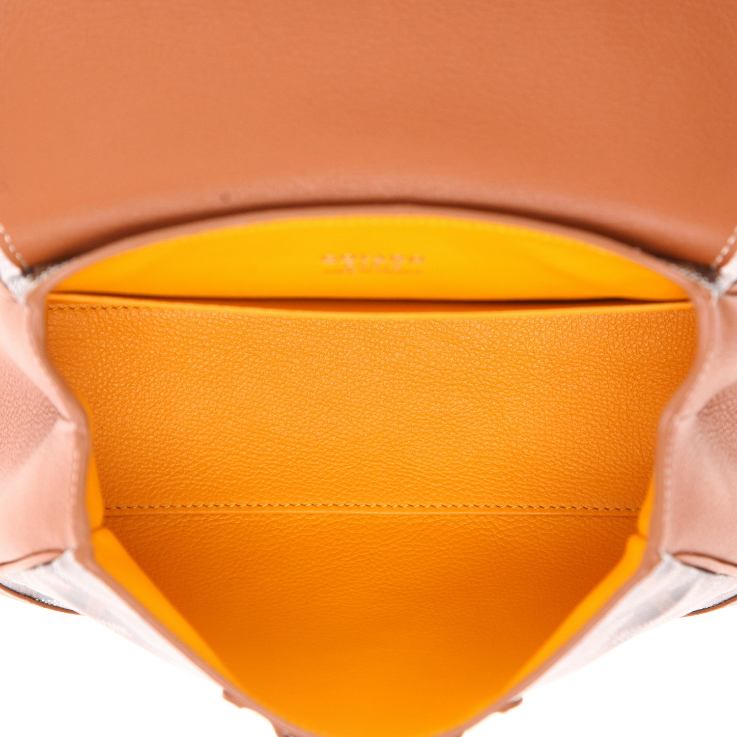 Bolso Goyard «Saigon» de lona Goyardine marrón y gris y piel marrón - Detail D3