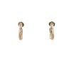 Cartier Trinity hoop earrings in 3 golds - 360 thumbnail