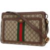 Gucci   shoulder bag  in beige logo canvas  and brown leather - 00pp thumbnail