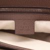 Borsa a tracolla Gucci   in tela siglata beige e pelle marrone - Detail D2 thumbnail