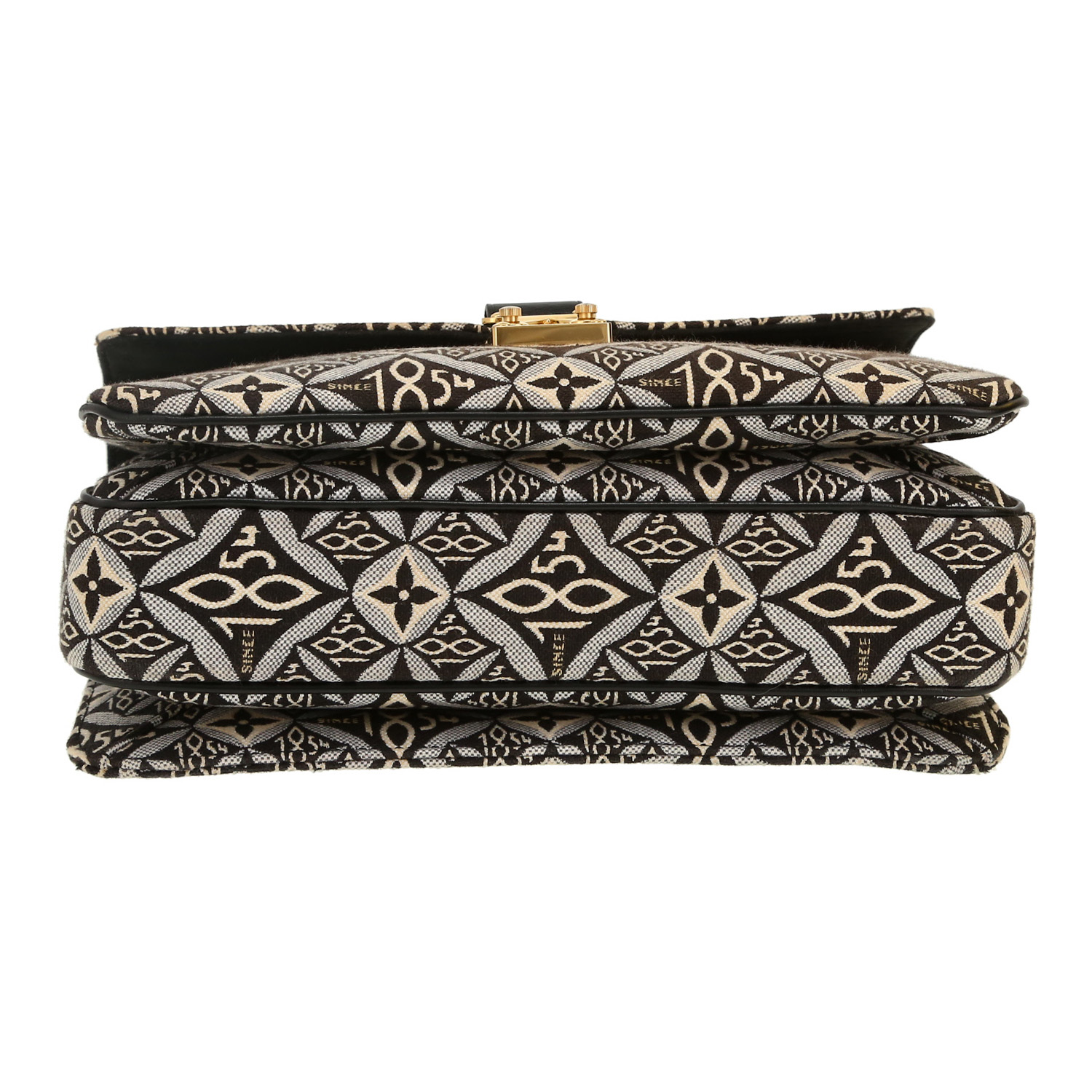 Louis Vuitton Metis shoulder bag in black and grey monogram canvas and black leather - Detail D1