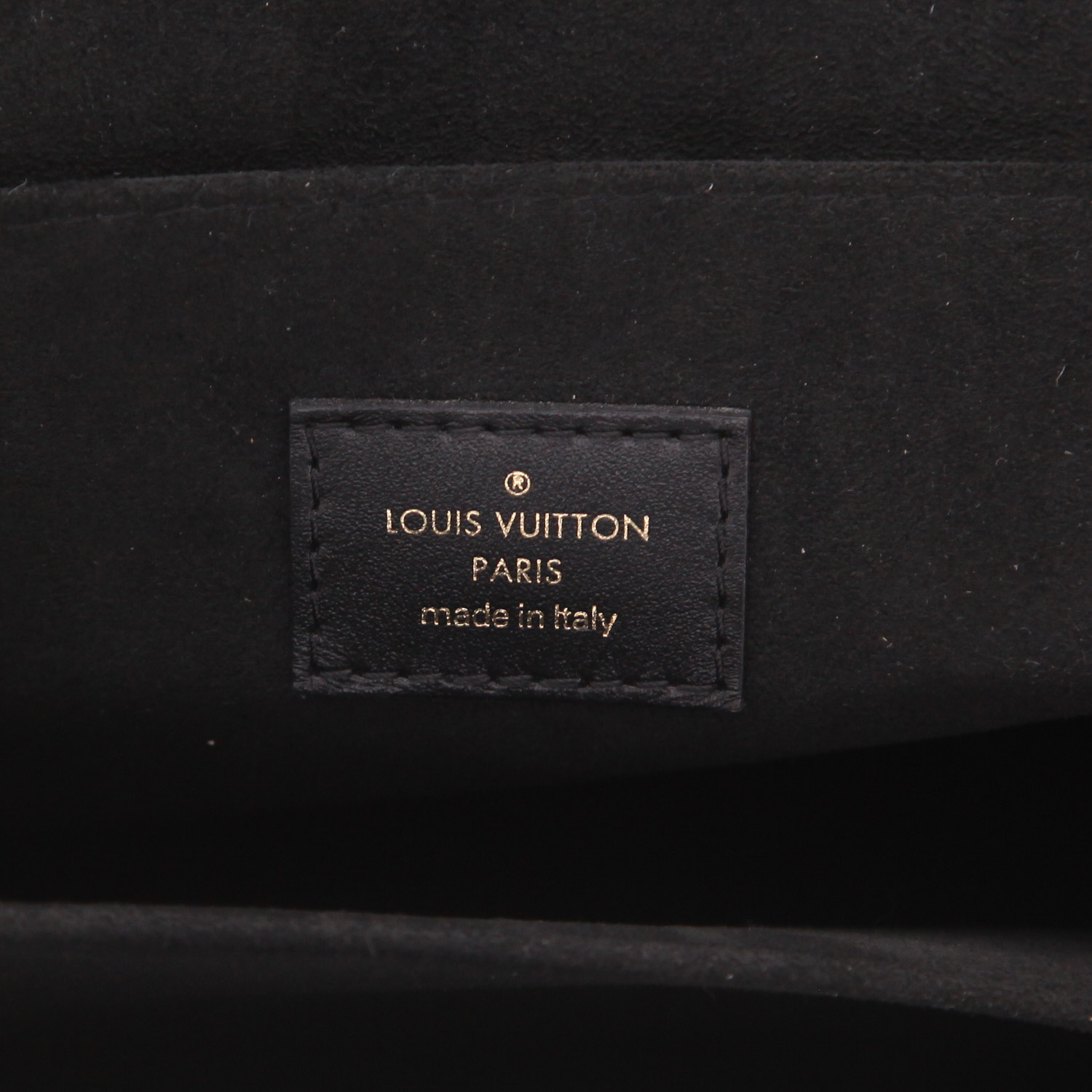 Sac bandoulière Louis Vuitton Metis Since 1854 moyen modèle en toile monogram marron et grise et cuir noir - Detail D2