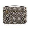 Sac bandoulière Louis Vuitton Metis Since 1854 moyen modèle en toile monogram marron et grise et cuir noir - Detail D4 thumbnail