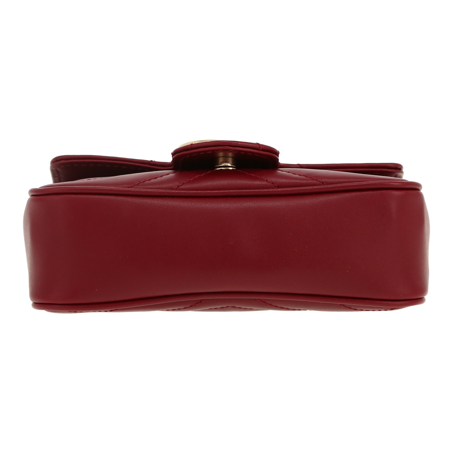 Gucci  GG Marmont mini  shoulder bag  in burgundy quilted leather - Detail D1