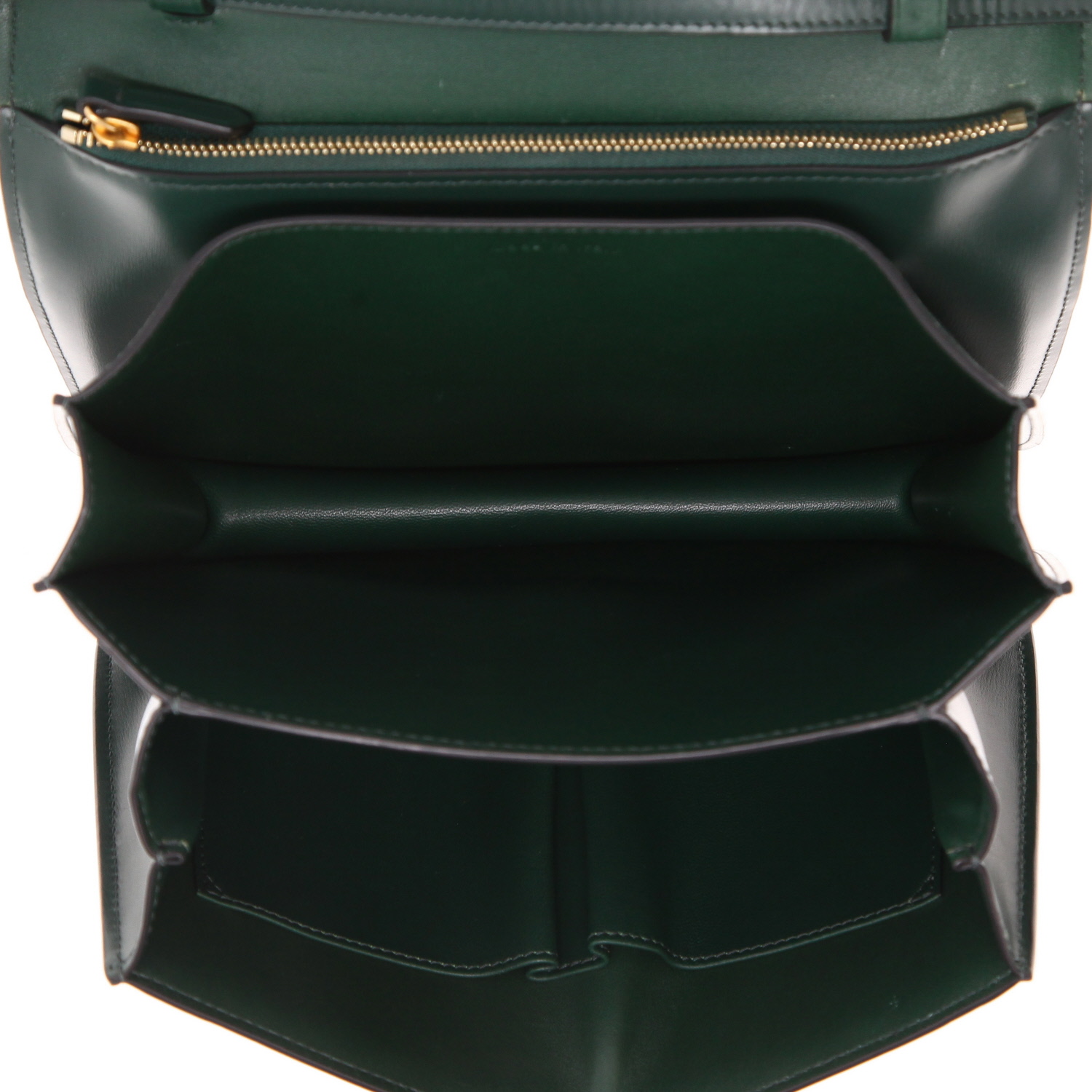 Bolso bandolera Celine  Classic Box en cuero box verde - Detail D3