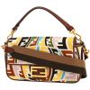 Bolso de mano Fendi  Baguette en lona Monogram multicolor y cuero marrón - 00pp thumbnail