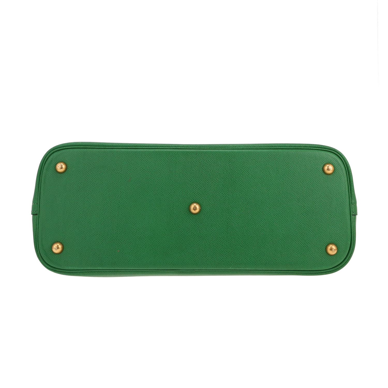 Bolso de mano Hermès  Bolide 35 cm en cuero Courchevel Vert Bengale - Detail D1