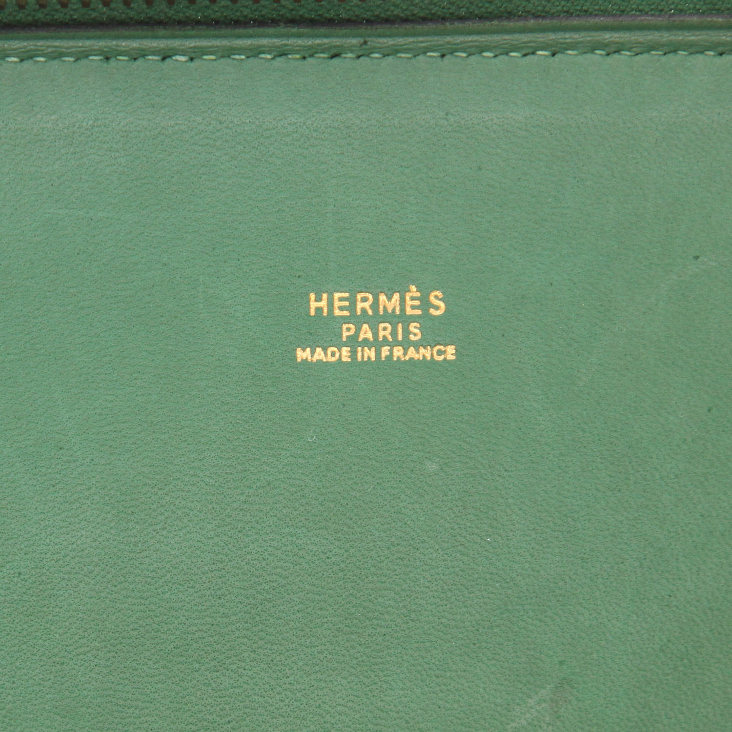 Borsa Hermès  Bolide 35 cm in pelle Courchevel Vert Bengale - Detail D2
