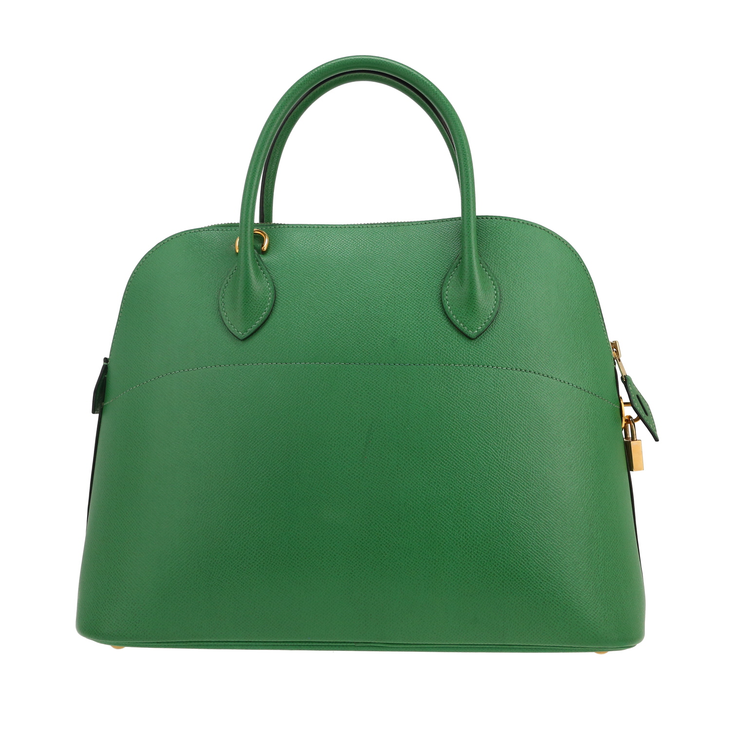 Borsa Hermès  Bolide 35 cm in pelle Courchevel Vert Bengale - Detail D4