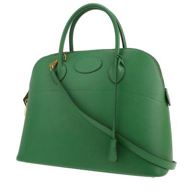 Sac à main Hermès  Bolide 35 cm en cuir Courchevel Vert Bengale