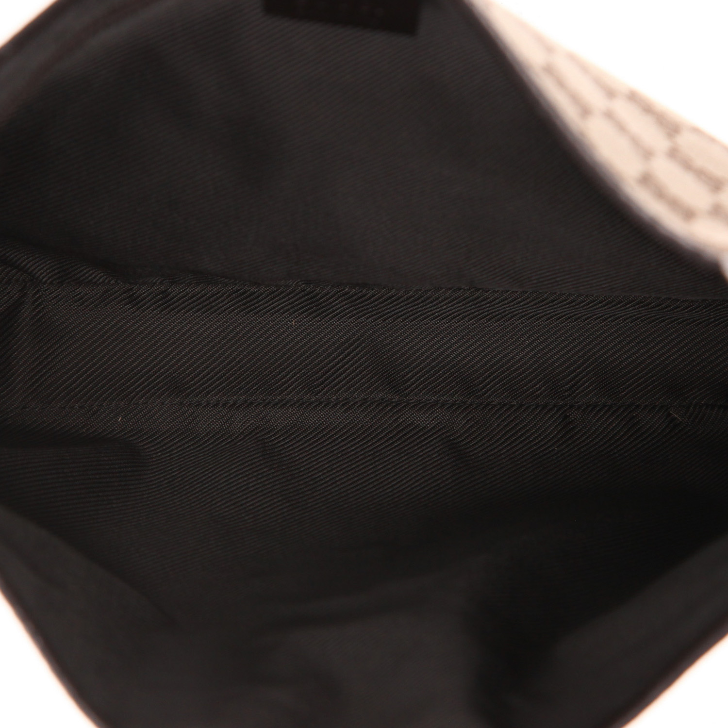 Sac à main Gucci  Jackie en cuir noir et toile sûpreme GG beige - Detail D3