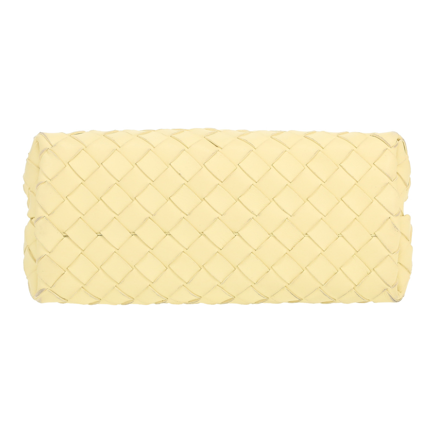 Borsa Bottega Veneta Andiamo modello piccolo in pelle intrecciata gialla - Detail D1