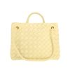 Sac à main Bottega Veneta  Andiamo petit modèle  en cuir intrecciato jaune - Detail D5 thumbnail