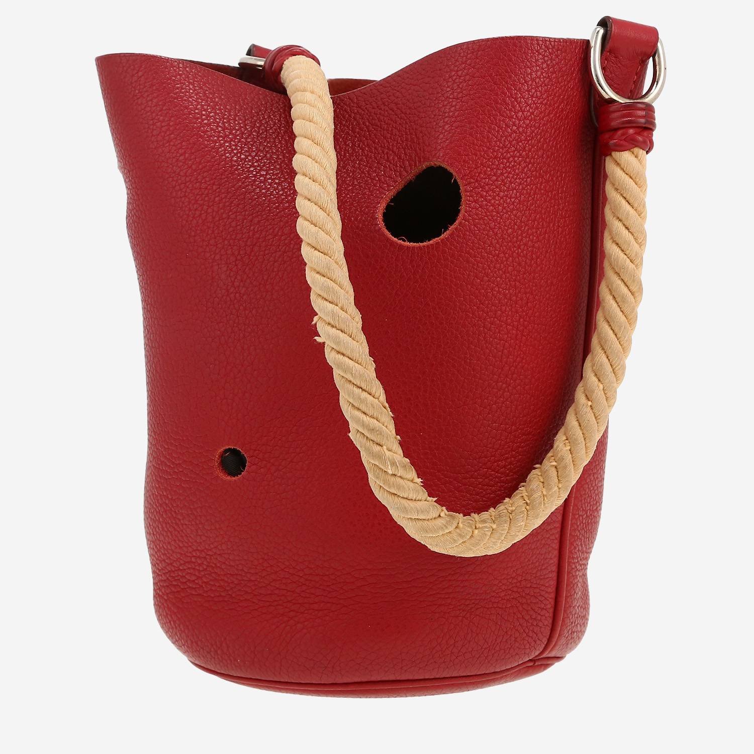 Borsa Hermès  Mangeoire in pelle togo rossa